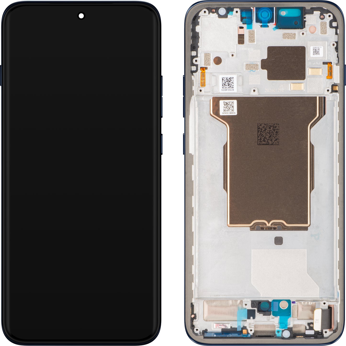 Motorola Edge 70 Pro -näyttö kosketusnäytöllä, kehyksellä, laivastonsininen (Pantone Titan), Service Pack 5D68C32420