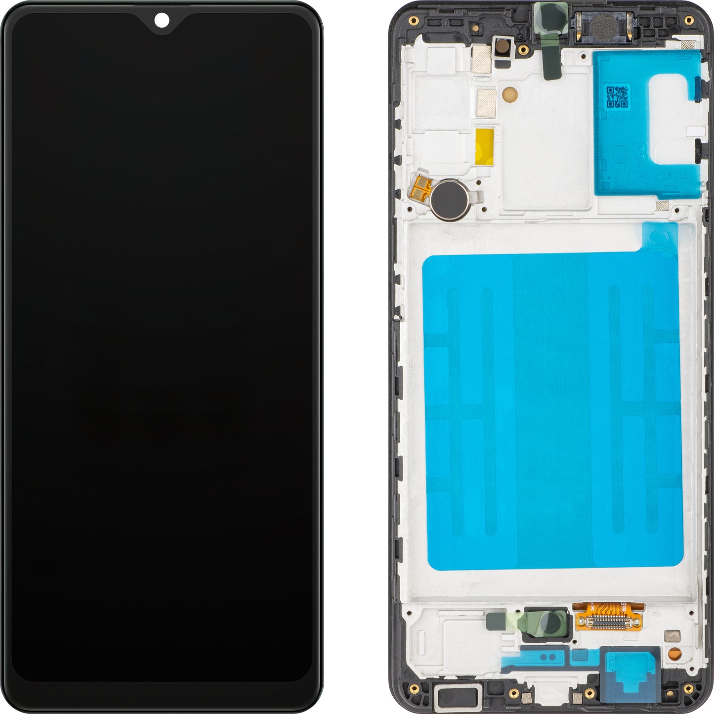 Näyttö MP-kosketusnäytöllä yhteensopiva Samsung Galaxy A31 A315 kanssa, kehyksellä, OLED-versio, Musta
