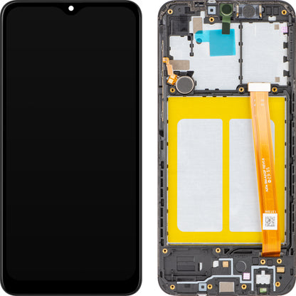 Näyttö MP-kosketusnäytöllä yhteensopiva Samsung Galaxy A20e A202 kanssa, kehyksellä, Musta