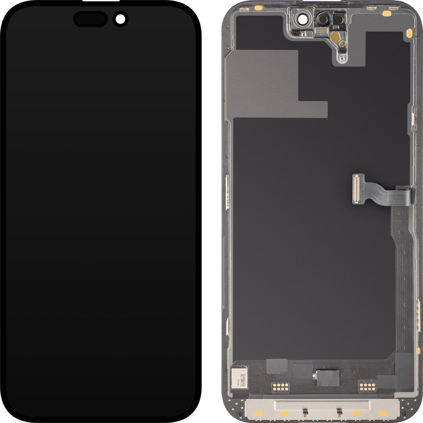 Näyttö MP-kosketusnäytöllä yhteensopiva Apple iPhone 14 Pro Max -laitteen kanssa, kehyksellä, Soft OLED 120Hz FHD Diagnostic -versio, Musta