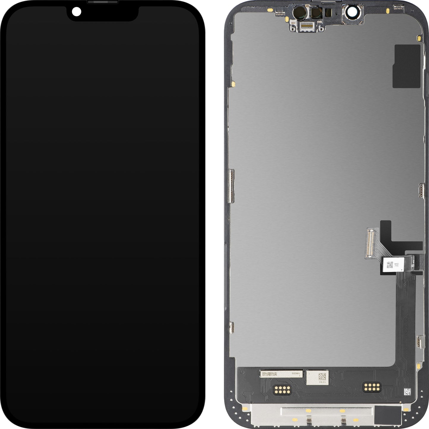 MP Touchscreen Display compatible with Apple iPhone 14 Plus, with Frame, Soft OLED FHD Diagnostic Version, Black
