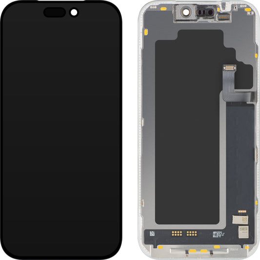 MP-kosketusnäyttö, yhteensopiva Apple iPhone 17 Pron kanssa, kehyksellä, Soft OLED FHD 120Hz IC Movable -versio, musta