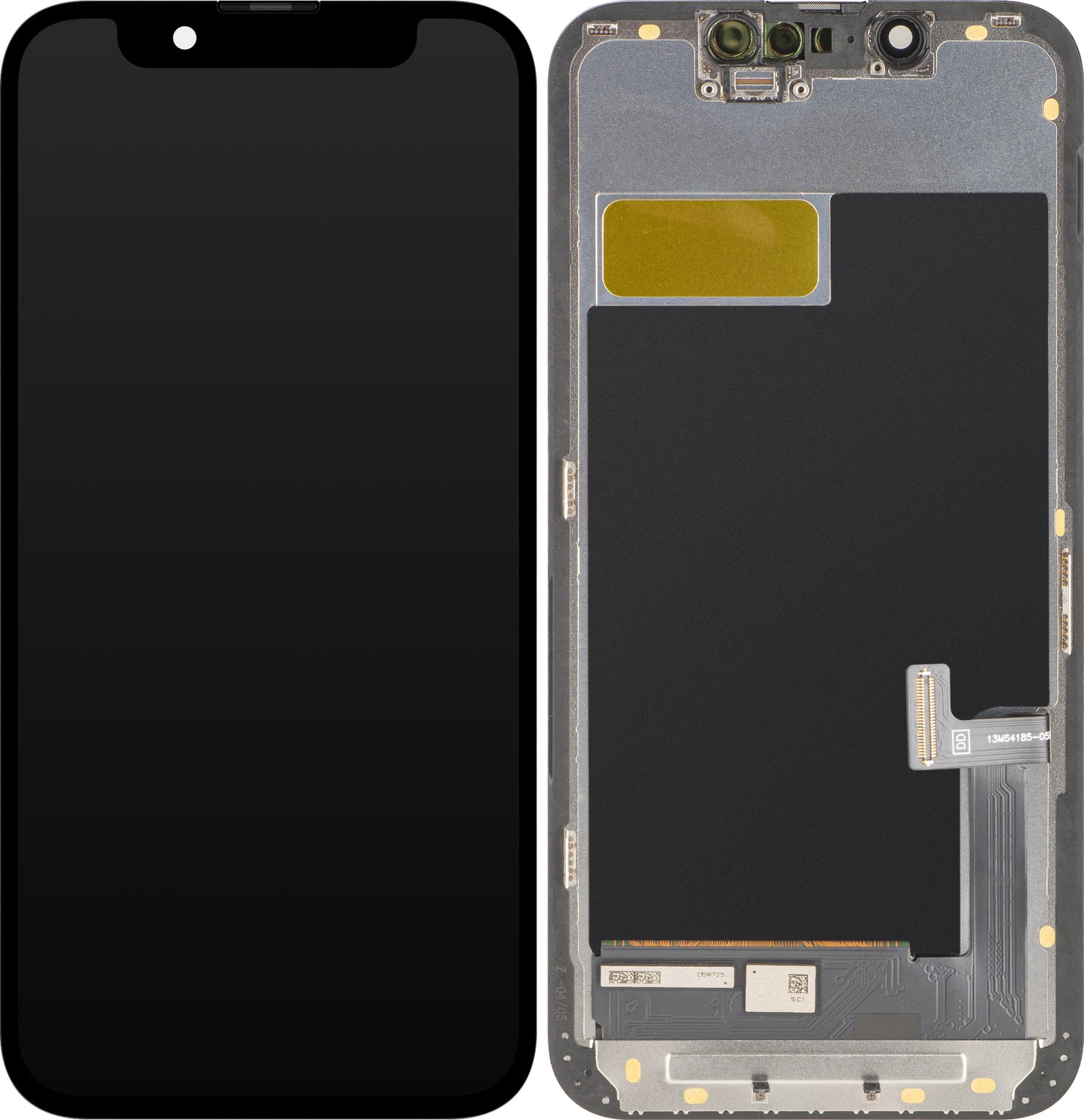 Näyttö MP kosketusnäytöllä yhteensopiva Apple iPhone 13 mini, kehyksellä, OLED FHD IC Movable -versio, Musta