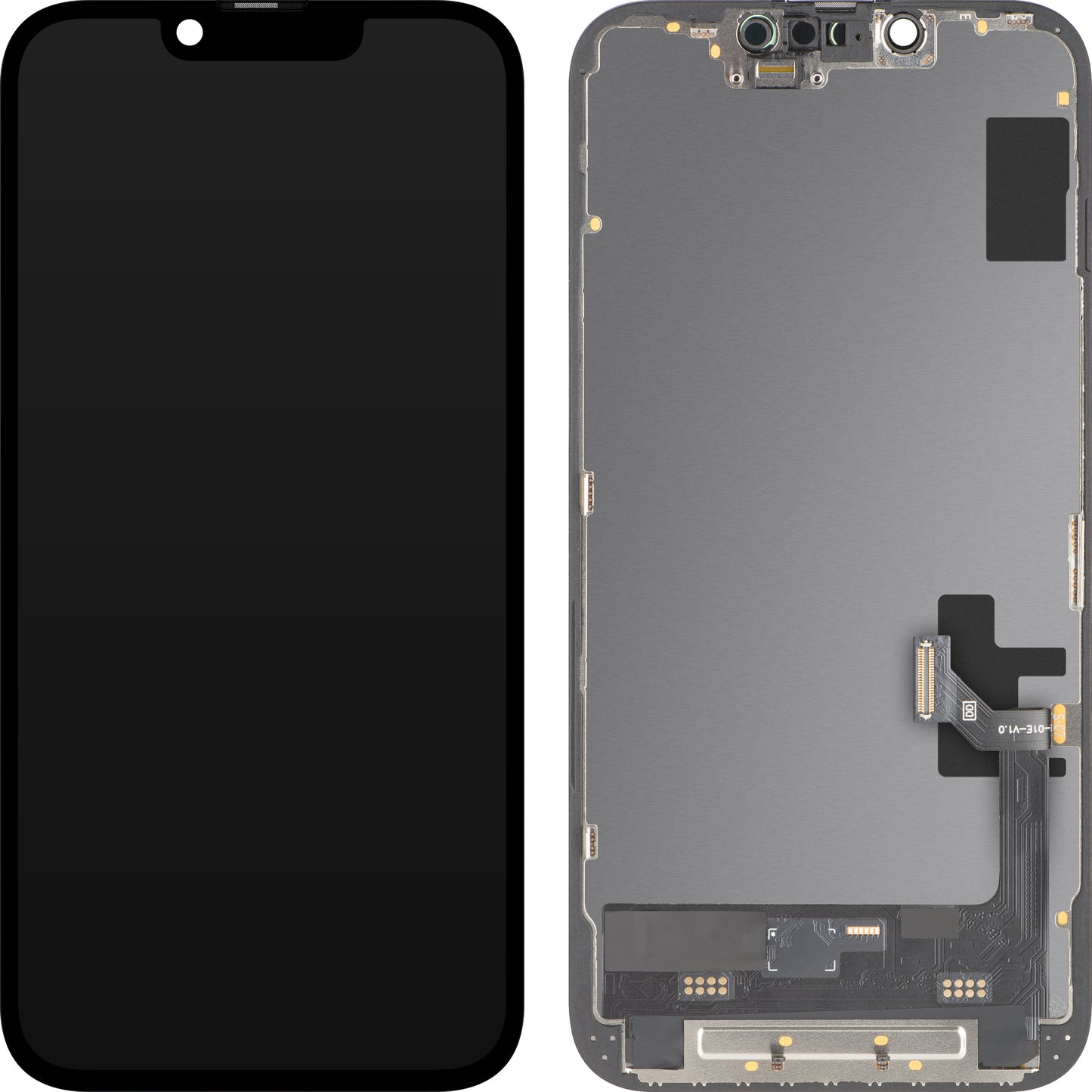 MP-kosketusnäyttö, yhteensopiva Apple iPhone 17e / 16e kanssa, kehyksellä, pehmeä OLED FHD 120Hz IC siirrettävä versio, musta