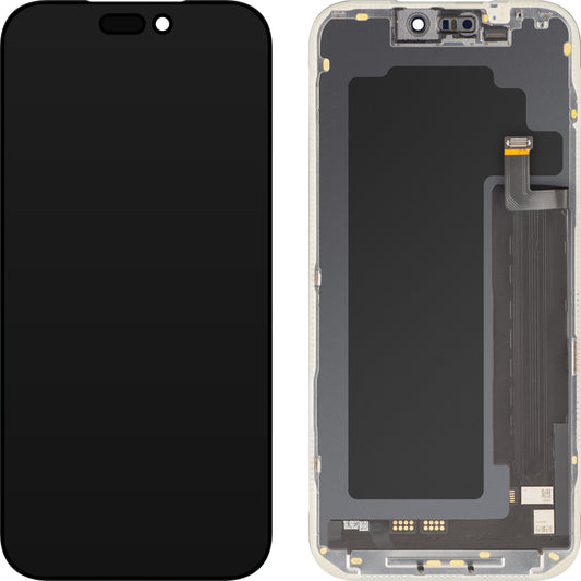 MP-kosketusnäyttö, yhteensopiva Apple iPhone 17 Pro Maxin kanssa, kehyksellä, pehmeä OLED FHD IC Movable -versio, musta