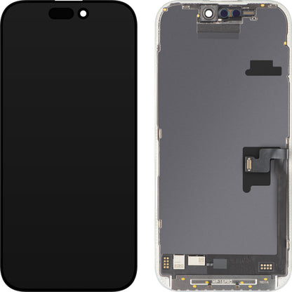 MP-kosketusnäyttö Apple iPhone 16 Pro -yhteensopiva, kehyksellä, OLED FHD 120Hz Diagnostiikkaohjelmistoversio, musta