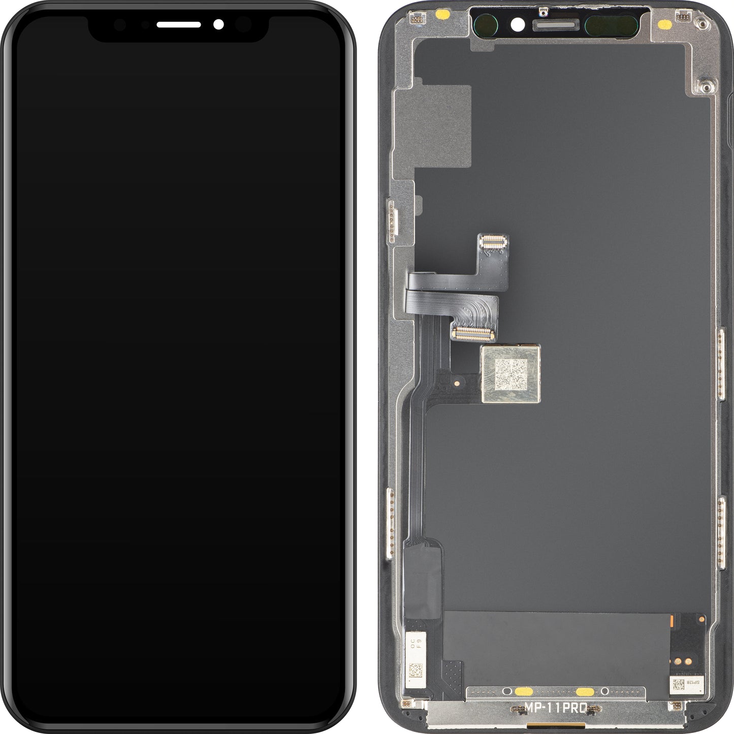 MP-kosketusnäyttö Apple iPhone 11 Pro -yhteensopiva, kehyksellä, OLED FHD IC Movable -versio, musta