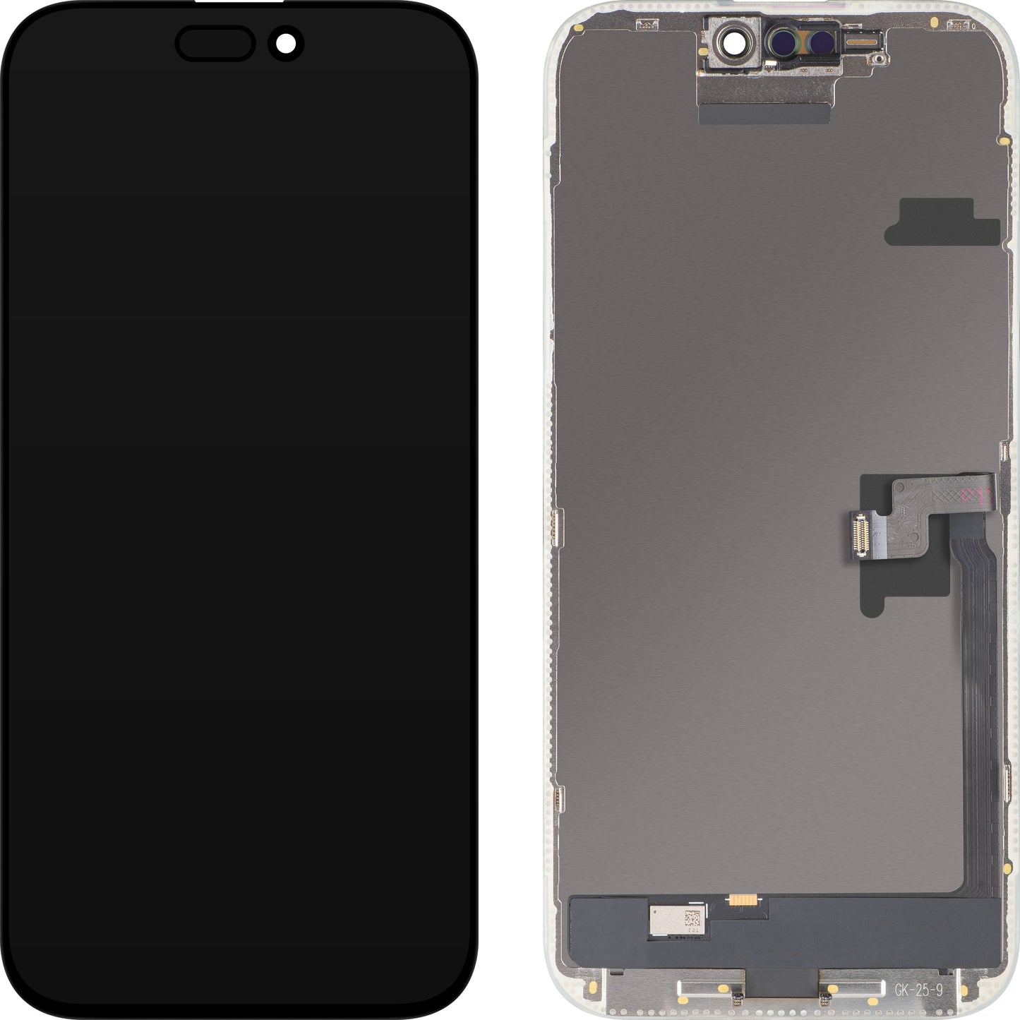 MP-kosketusnäyttö, yhteensopiva Apple iPhone 16 Pro Maxin kanssa, kehyksellä, OLED FHD IC Movable -versio, musta, vaihto