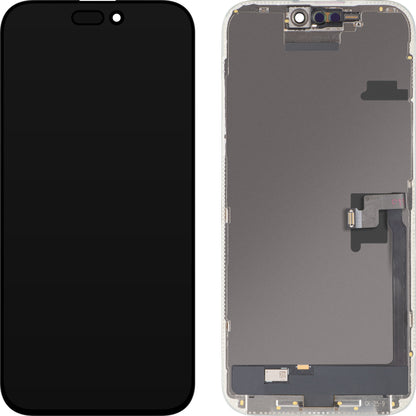 MP-kosketusnäyttö, yhteensopiva Apple iPhone 16 Pro Maxin kanssa, kehyksellä, OLED FHD IC Movable -versio, musta, vaihto