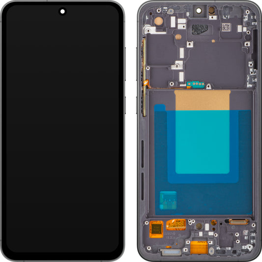 MP-kosketusnäyttö, yhteensopiva Samsung Galaxy S24 FE S721:n kanssa, kehyksellä, OLED-versio, musta