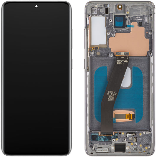 MP-kosketusnäyttö yhteensopiva Samsung Galaxy S20 5G G981 / S20 G980 kanssa, kehyksellä, OLED-versio, musta