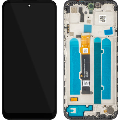 MP-yhteensopiva kosketusnäyttö Motorola Moto G41:lle, kehyksellä, musta
