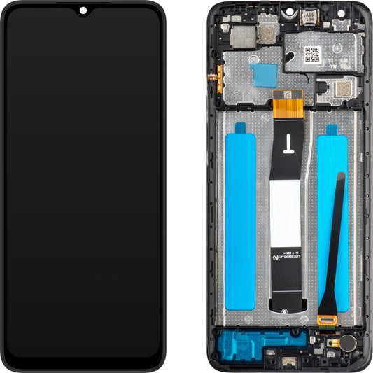 MP-kosketusnäyttö, yhteensopiva Xiaomi Redmi 12C:n kanssa, kehyksellä, musta, vaihto