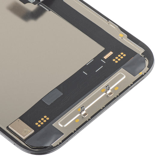 Näyttö MP Touchscreen, yhteensopiva Apple iPhone 16 kanssa, kehys, Soft OLED FHD 120Hz IC Movable, Musta