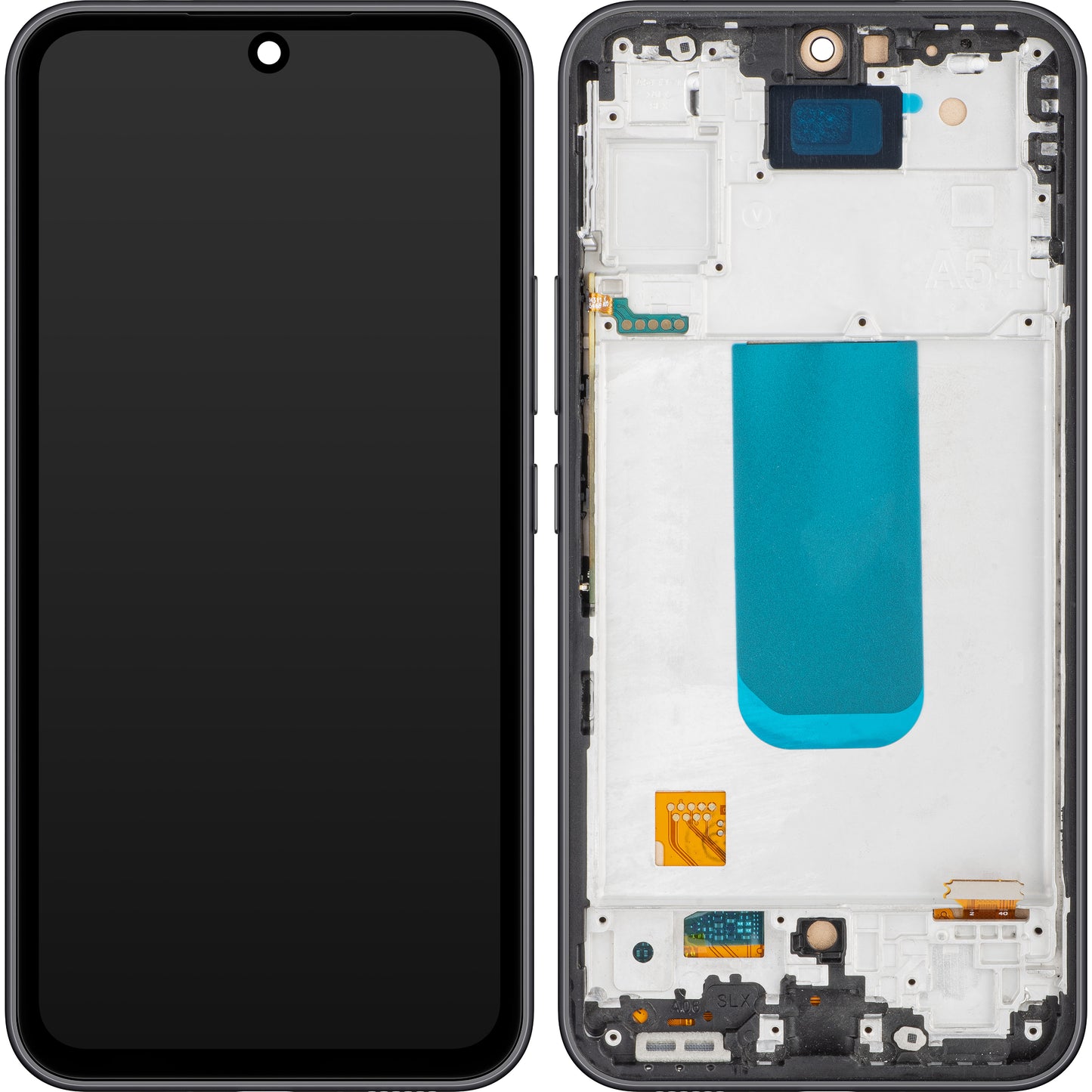 MP kosketusnäyttö yhteensopiva Samsung Galaxy A54 A546 kanssa, kehyksellä, musta (grafiitti) 