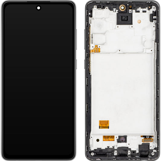 MP kosketusnäyttö yhteensopiva Samsung Galaxy A72 A725 / A72 5G A726 kanssa, kehyksellä, OLED versio, musta 
