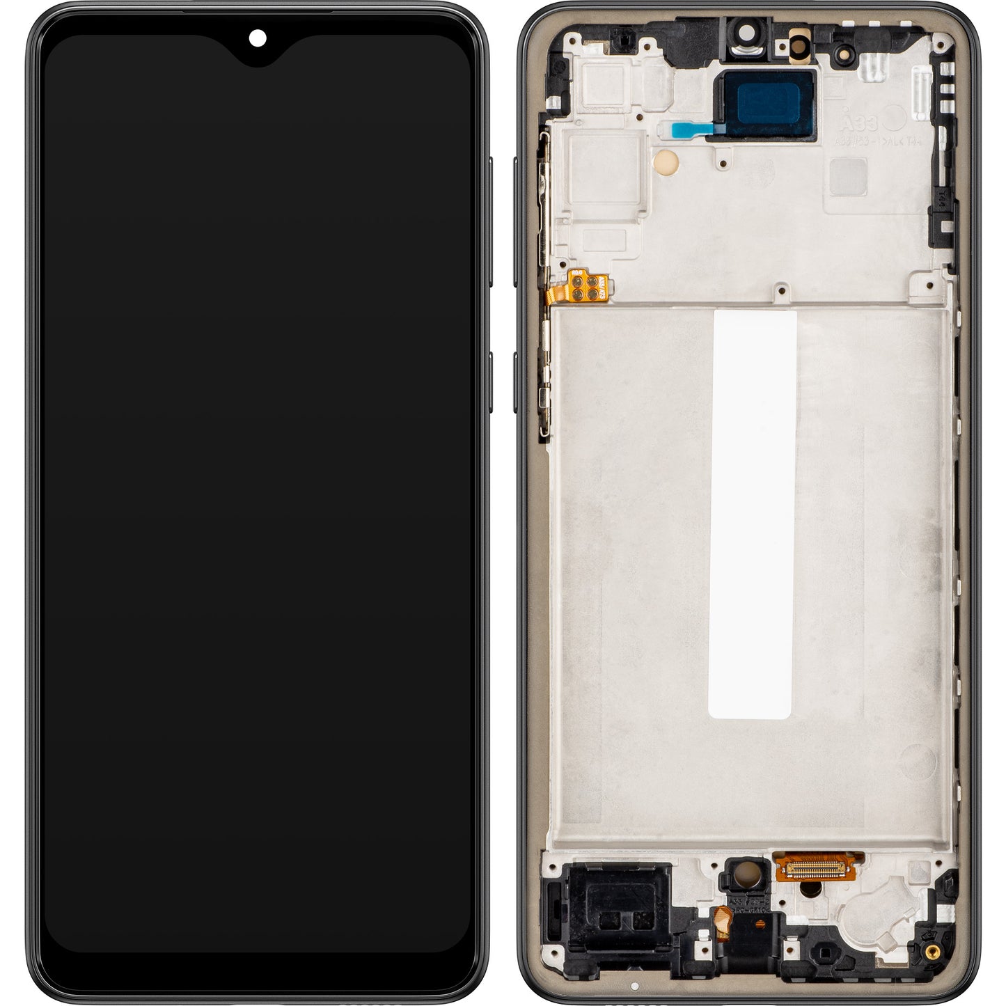 MP kosketusnäyttö yhteensopiva Samsung Galaxy A33 5G A336 kanssa, kehyksellä, OLED versio, musta 