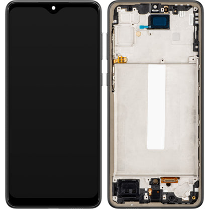 MP kosketusnäyttö yhteensopiva Samsung Galaxy A33 5G A336 kanssa, kehyksellä, OLED versio, musta 