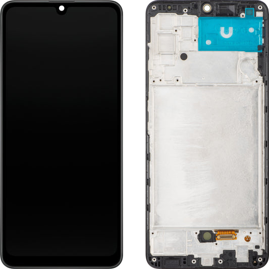MP kosketusnäyttö yhteensopiva Samsung Galaxy A32 A325 kanssa, kehyksellä, OLED versio, musta 