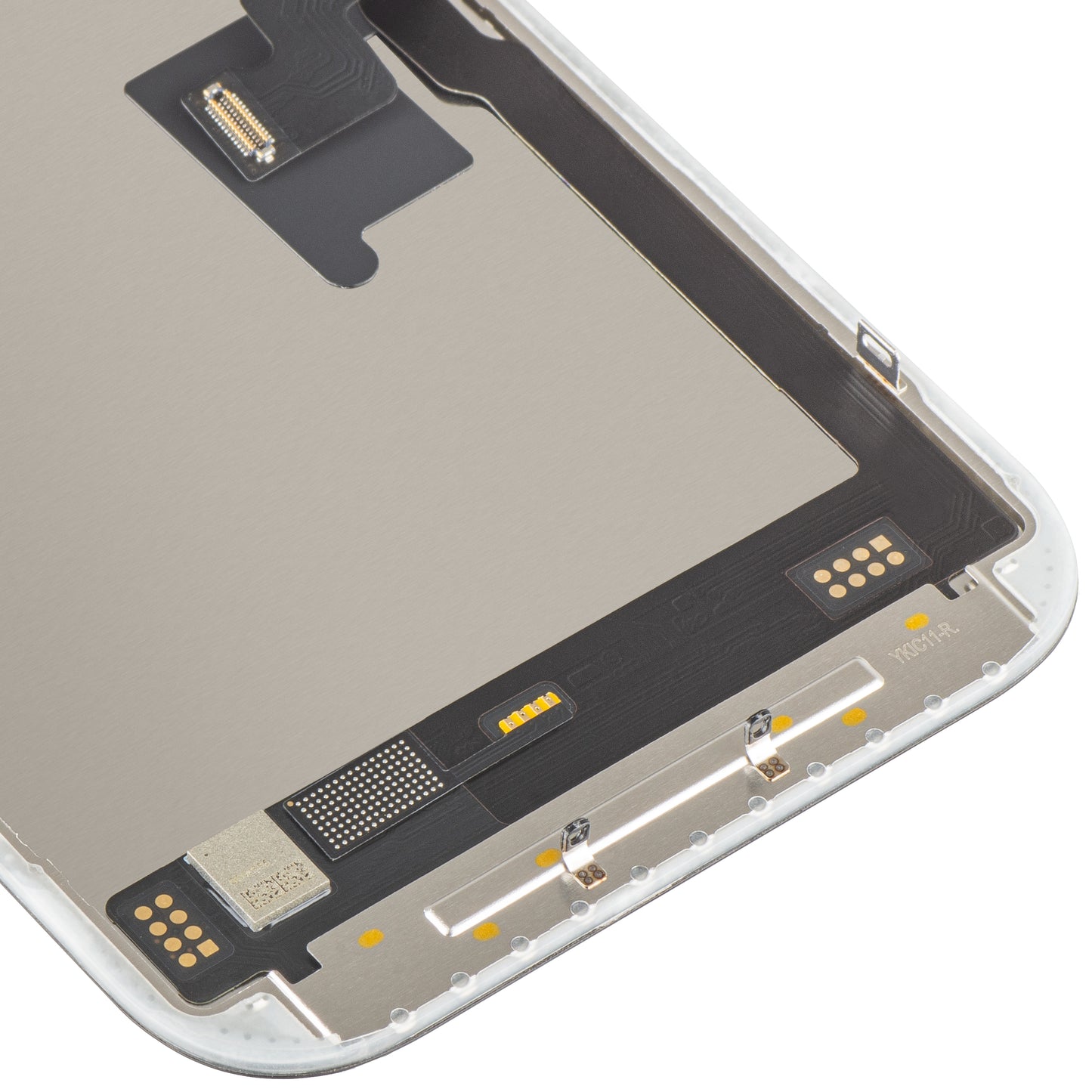 Näyttö MP-kosketusnäytöllä yhteensopiva Apple iPhone 16 Pro:n kanssa, kehyksellä, Soft OLED FHD 120Hz IC Movable, Musta