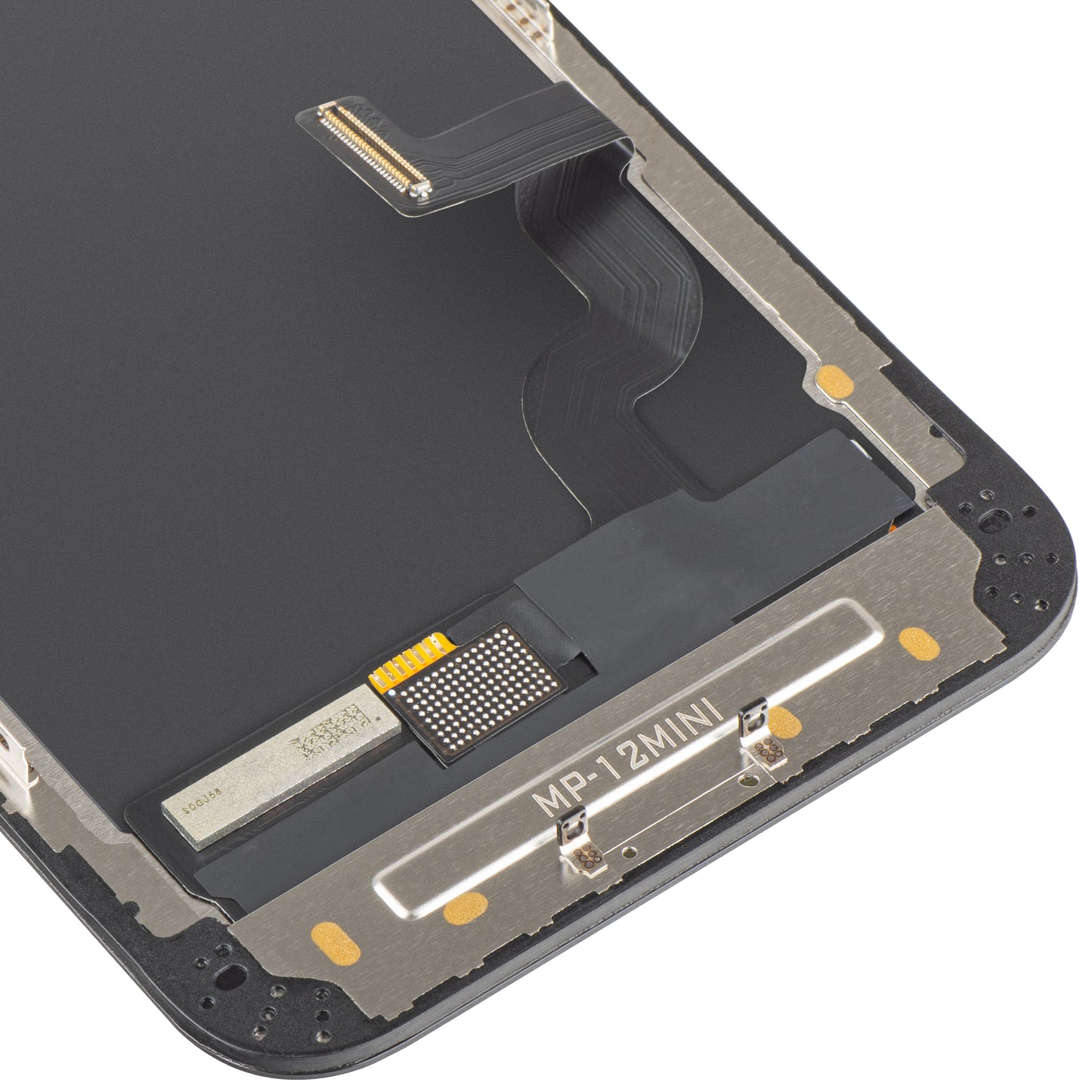 MP-kosketusnäyttö, yhteensopiva Apple iPhone 12 minin kanssa, kehyksellä, OLED FHD IC Movable -versio, musta