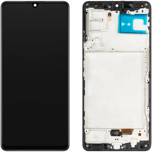 MP kosketusnäyttö yhteensopiva Samsung Galaxy A42 5G A426 kanssa, kehyksellä, OLED versio, musta 
