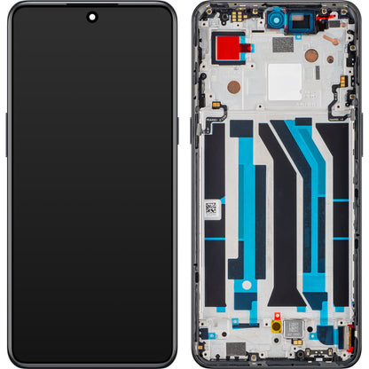 Näyttö kosketusnäytöllä OnePlus 10T / Ace Pro, kehyksellä, Musta (Moonstone Black), Service Pack 4130326
