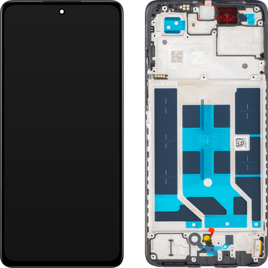 Näyttö kosketusnäytöllä OnePlus Nord CE4 Lite, kehyksellä, musta, Service Pack 621029000221