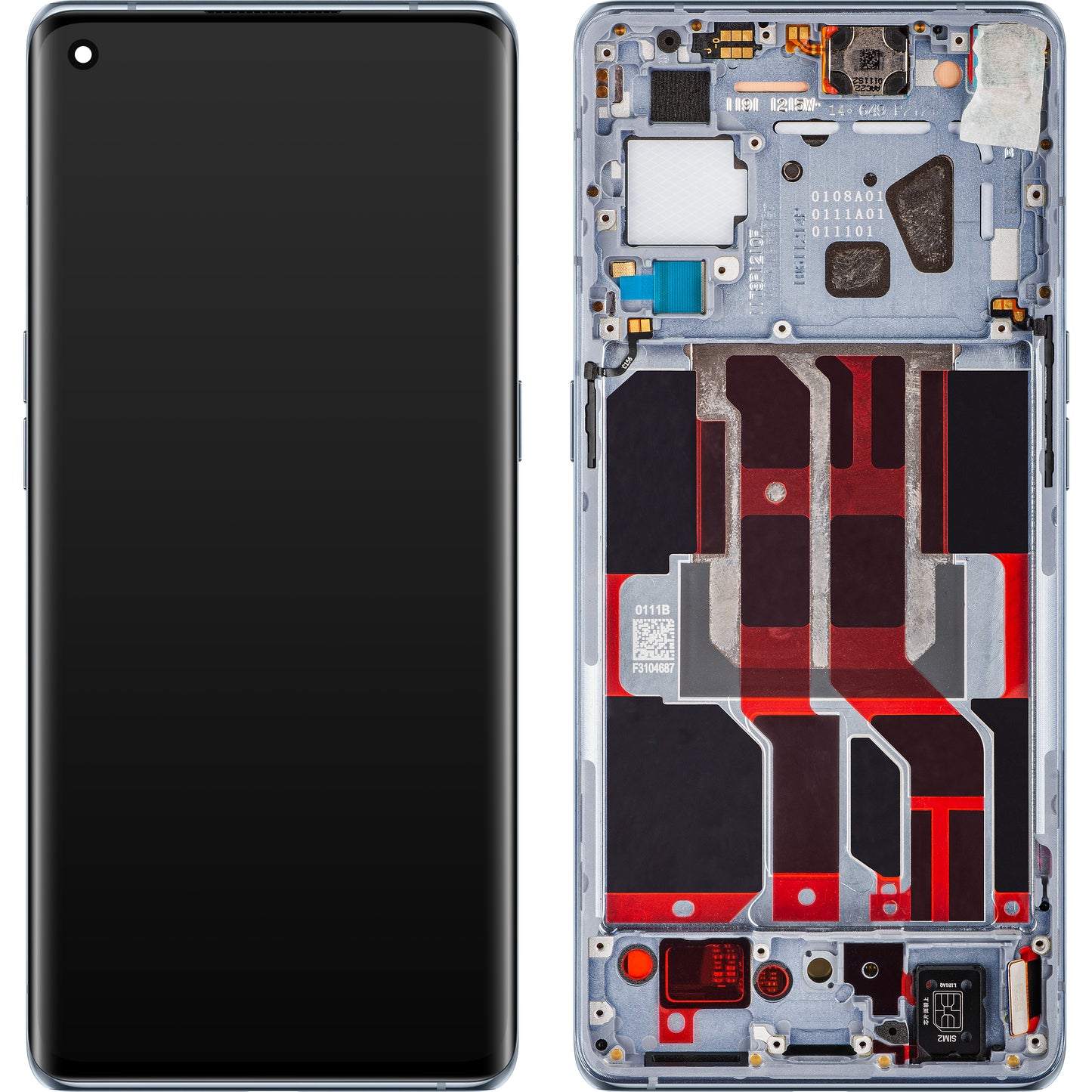 Näyttö Touchscreenilla Oppo Reno6 Pro 5G (Snapdragon) / Reno6 Pro+ 5G, kehyksellä, Harmaa (Lunar Grey), Service Pack 4907528