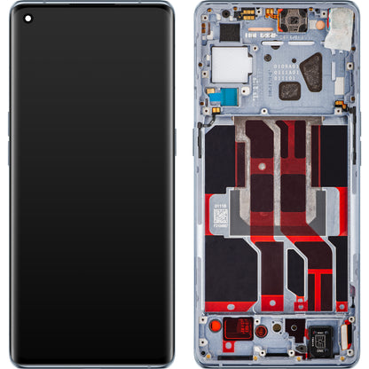 Näyttö Touchscreenilla Oppo Reno6 Pro 5G (Snapdragon) / Reno6 Pro+ 5G, kehyksellä, Harmaa (Lunar Grey), Service Pack 4907528