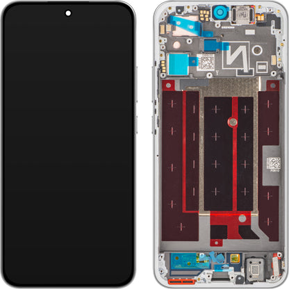 Näyttö kosketusnäytöllä Oppo Reno14, kehyksellä, Valkoinen (Brilliant White), Huoltopaketti 621029000603