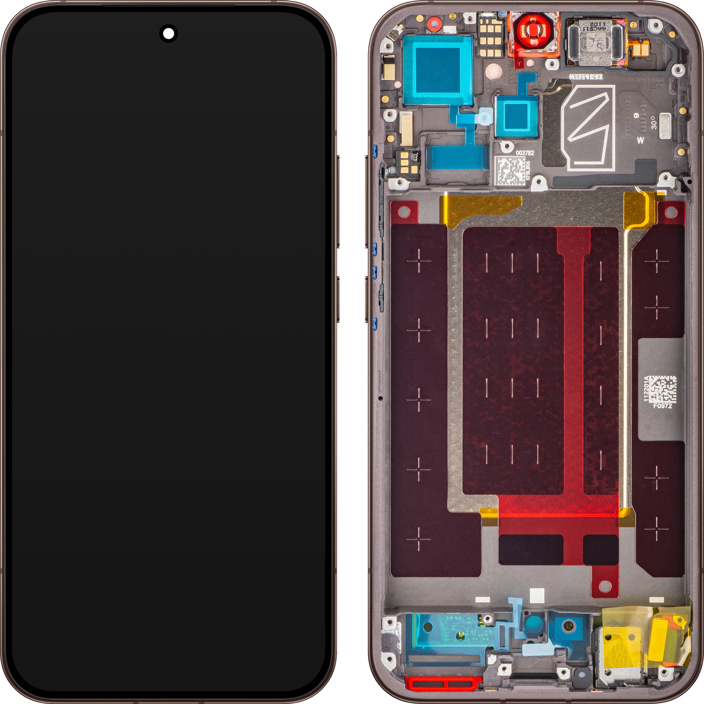 Näyttö kosketusnäytöllä Oppo Reno15 Pro Mini / Reno15 Pro, kehyksellä, Ruskea (Dusk Brown /Cocoa Brown), Service Pack 621029000774