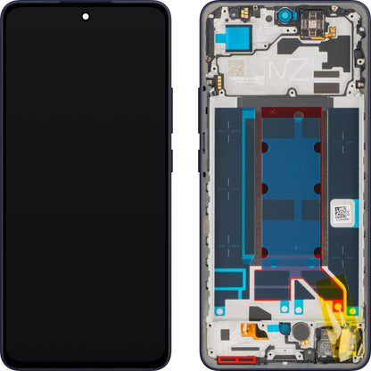 Näyttö kosketusnäytöllä Oppo Reno13 FS 5G / Reno13 F, kehyksellä, Sininen (Luminous Blue), Service Pack 621029000452