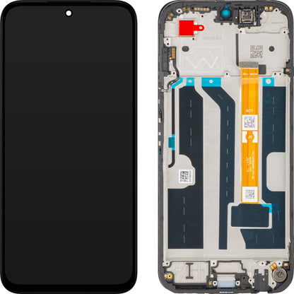 Näyttö kosketusnäytöllä Oppo A6k, kehyksellä, musta, Service Pack 621029000842
