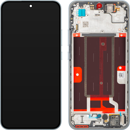 Näyttö kosketusnäytöllä Oppo A6 Pro 5G, kehyksellä, Harmaa (Lunar Titanium), Huoltopaketti 621029000655