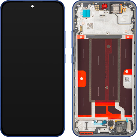 Näyttö kosketusnäytöllä Oppo A6 Pro 5G, kehyksellä, Sininen (Stellar Blue), Huoltopaketti 621029000656