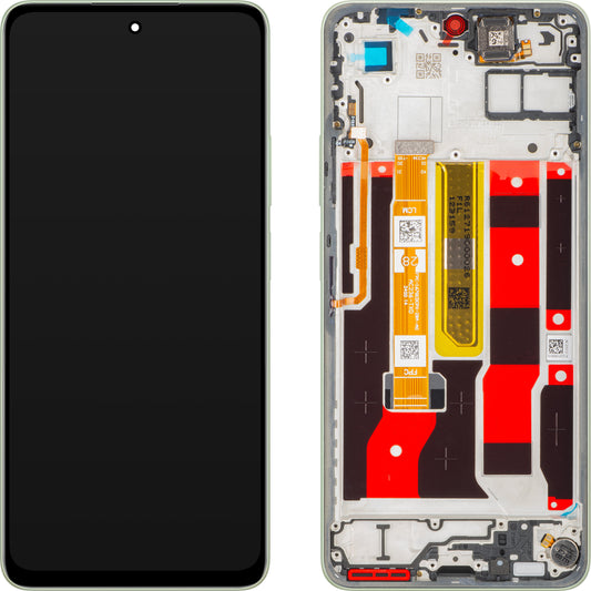 Näyttö kosketusnäytöllä Oppo A5 Energy / A5 Pro, kehyksellä, Vihreä (Olive Green), Service Pack 621029000494
