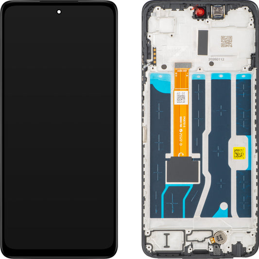 Näyttö kosketusnäytöllä Oppo A5 5G, kehyksellä, musta, Service Pack 621029000578