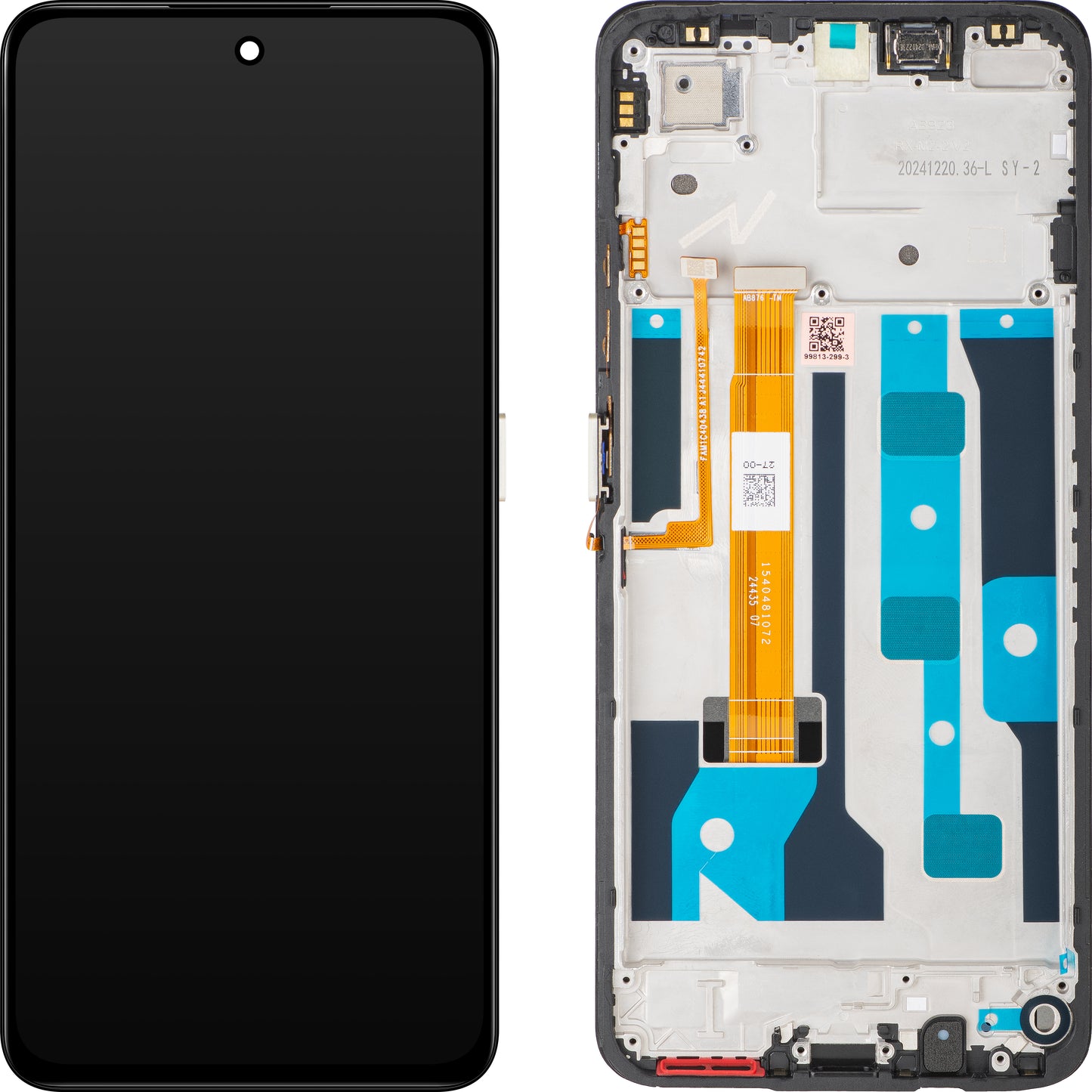 Realme C75 -näyttö kosketusnäytöllä, kehyksellä, keltainen, Service Pack 621029000380