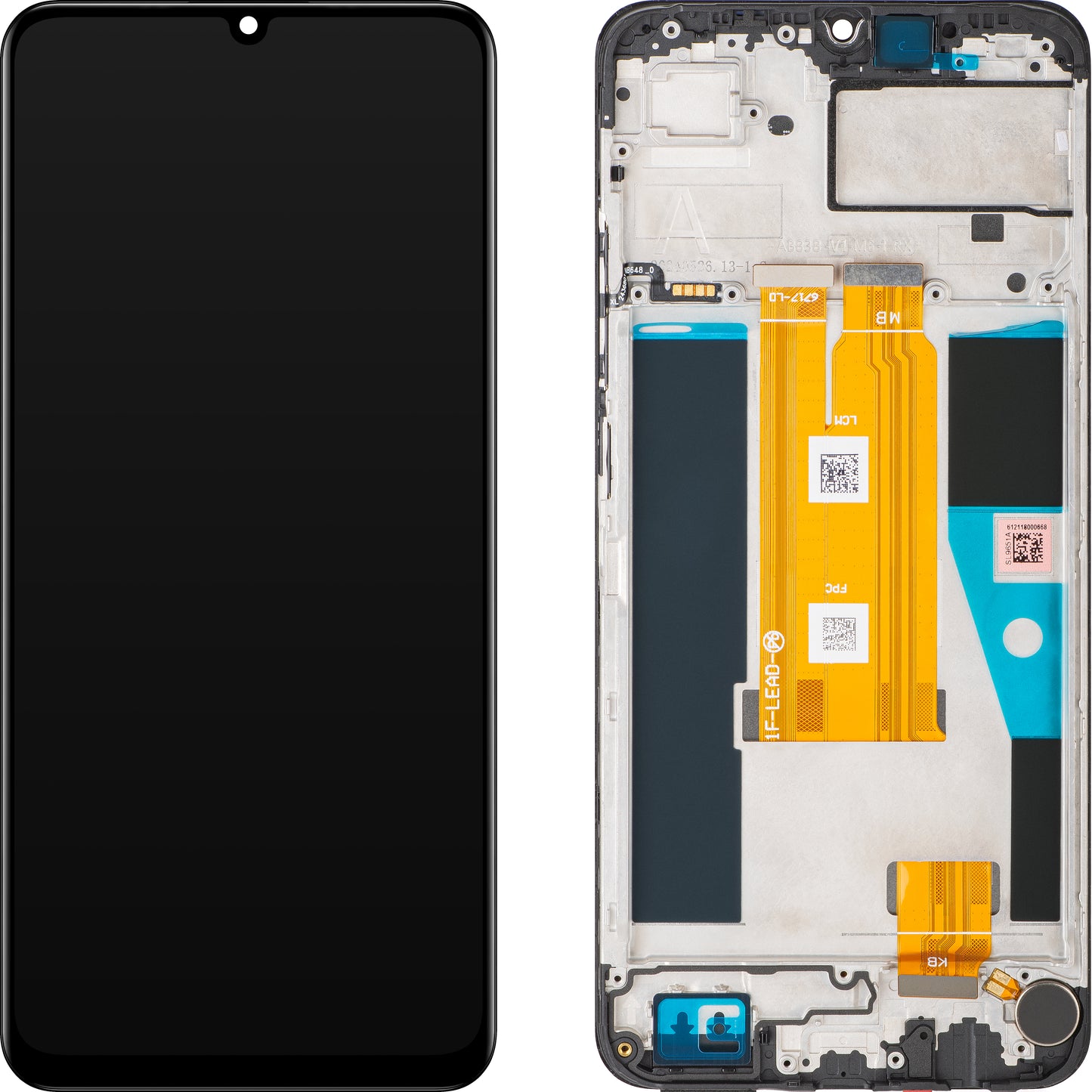 Realme Note 60 -näyttö kosketusnäytöllä, kehyksellä, musta (Marble Black), Service Pack 621029000222