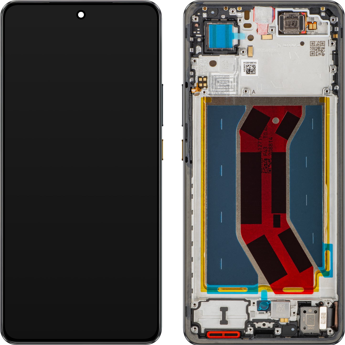 Näyttö kosketusnäytöllä Realme GT 7T, kehyksellä, Musta (IceSense Black), Huoltopaketti 621029000574