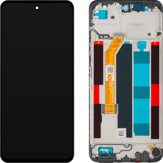 Realme C71 -näyttö kosketusnäytöllä, kehyksellä, musta, Service Pack 621029000577