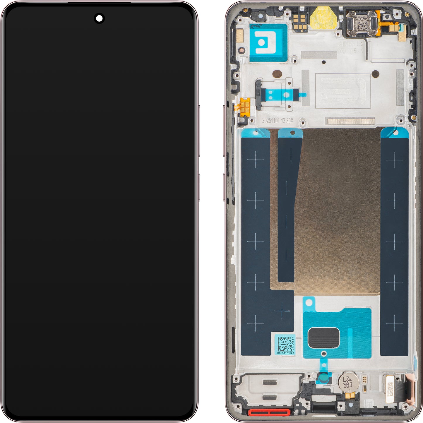 Näyttö kosketusnäytöllä Realme 16 Pro+, kehyksellä, vaaleanpunainen (Camellia Pink), huoltopaketti 621029000808