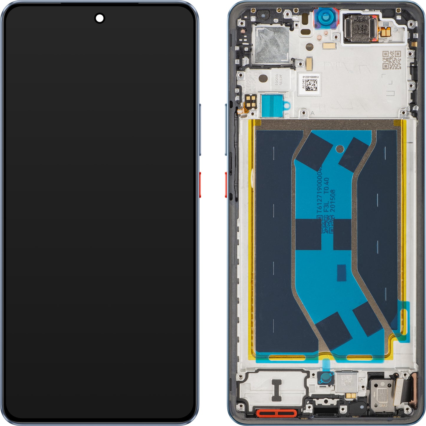 Realme GT 7 kosketusnäyttö, kehys, sininen (IceSense Blue), vaihto 621029000570