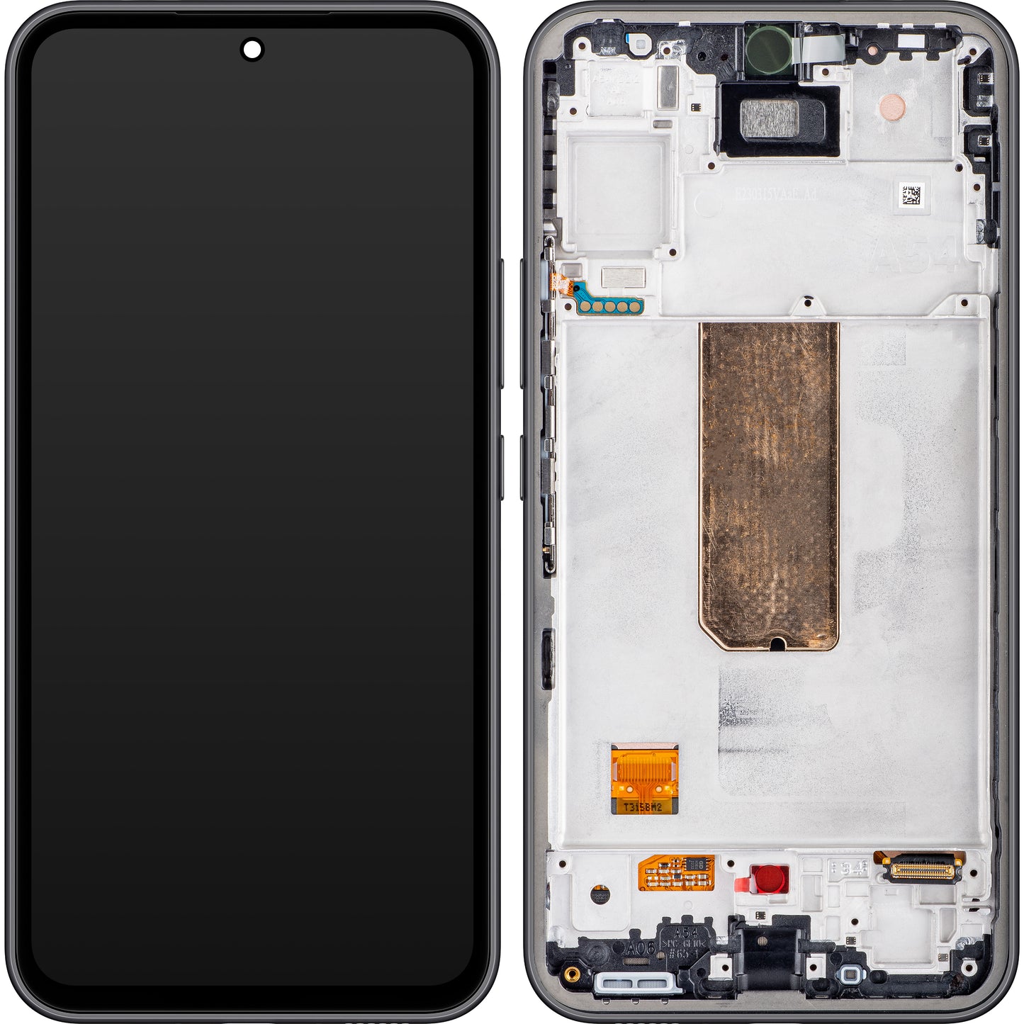 Samsung Galaxy A54 A546 kosketusnäyttö Samsung Galaxy A54 A546, kehyksellä, musta (grafiitti), huoltopaketti GH82-31231A