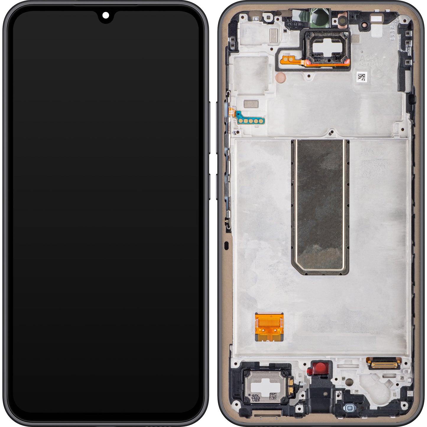 Kosketusnäyttö Samsung Galaxy A34 A346, kehyksellä, musta (grafiitti), huoltopaketti GH82-31200A