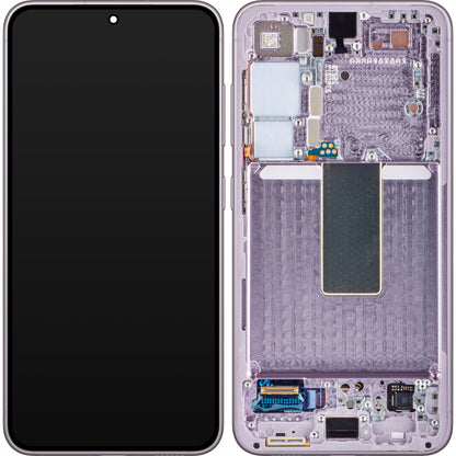Samsung Galaxy Galaxy S23 S911 kosketusnäyttö kehyksellä, vaaleanpunainen (laventeli), huoltopaketti GH82-30480D