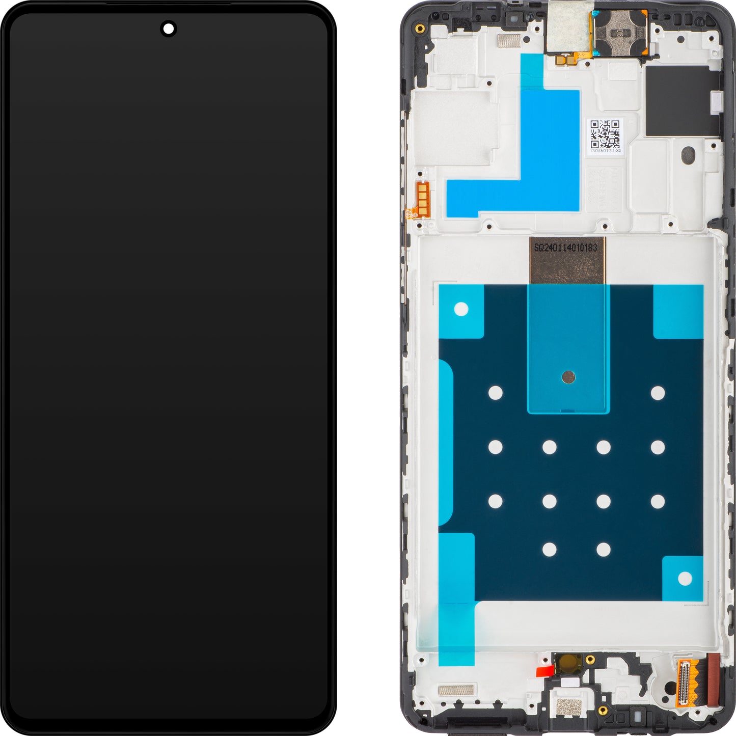 Kosketusnäyttö Samsung Galaxy M55, kehyksellä, musta, huoltopaketti GH81-25791A 