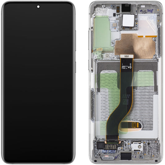 Näyttö kosketusnäytöllä Samsung Galaxy S20+ 5G G986 / S20+ G985, kehyksellä, valkoinen (Cloud White), huoltopakkaus GH82-31441B