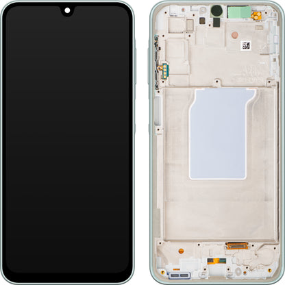 Näyttö kosketusnäytöllä Samsung Galaxy A26 A266, kehyksellä, vihreä, Service Pack GH82-37049C